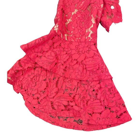 Eliza J Andressa Pink Lace Knee Length Lined Dress Sz 10 - Picture 6 of 13